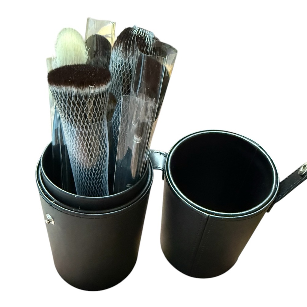 Black Makeup Brush Set with Holder